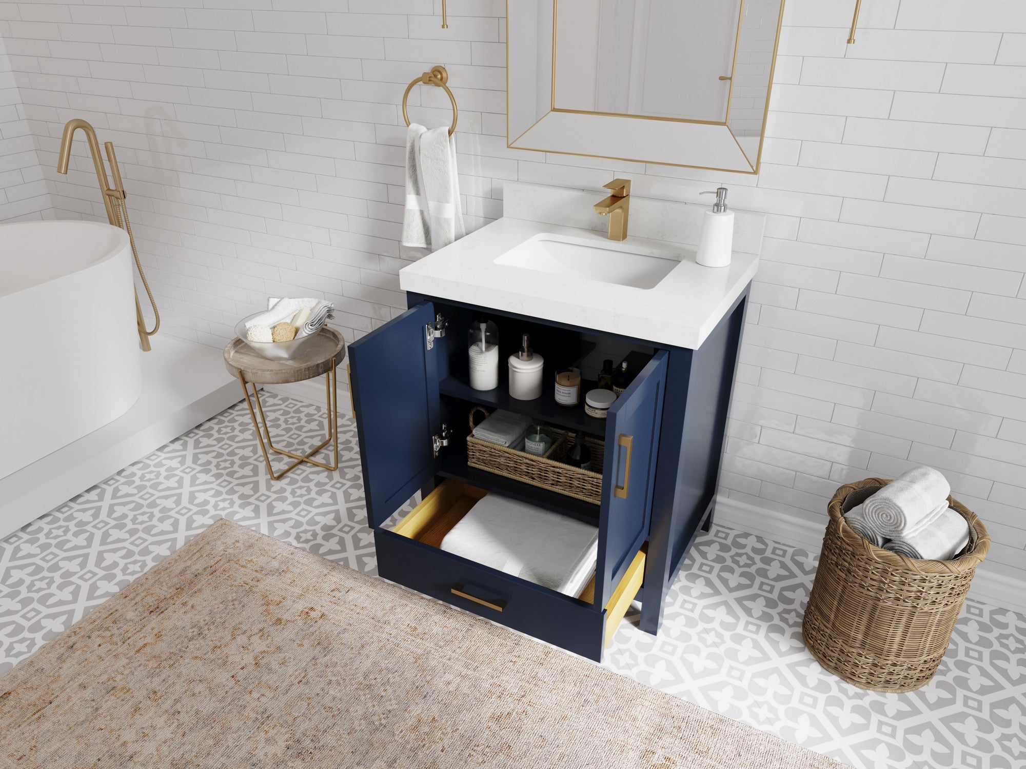 Malibu 30 in. W x 22 in. D Single Sink Bathroom Vanity - Willow Bath and Vanity