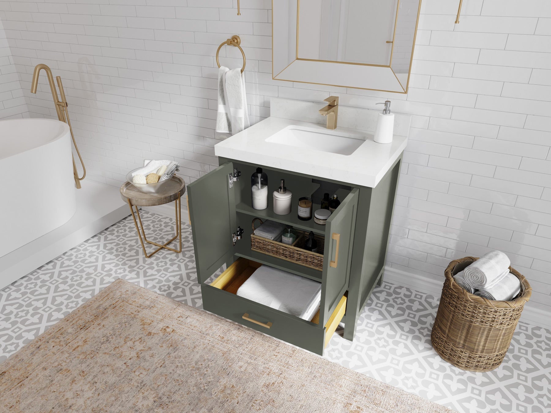Malibu 30 in. W x 22 in. D Single Sink Bathroom Vanity - Willow Bath and Vanity