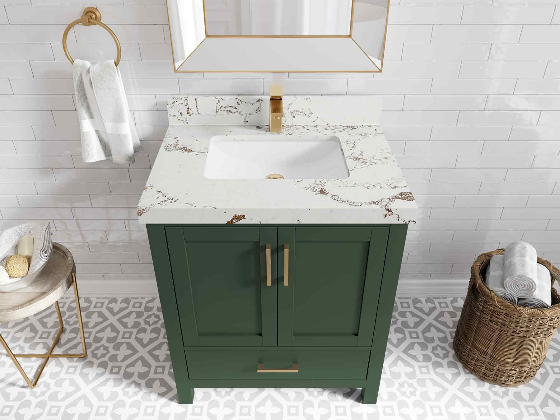 Malibu 30 in. W x 22 in. D Single Sink Bathroom Vanity - Willow Bath and Vanity