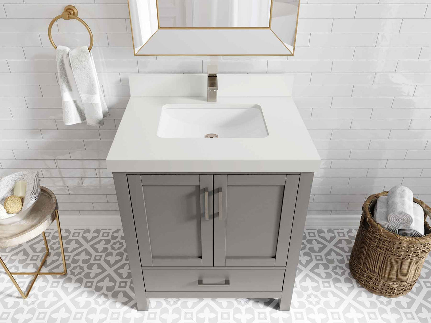 Malibu 30 in. W x 22 in. D Single Sink Bathroom Vanity