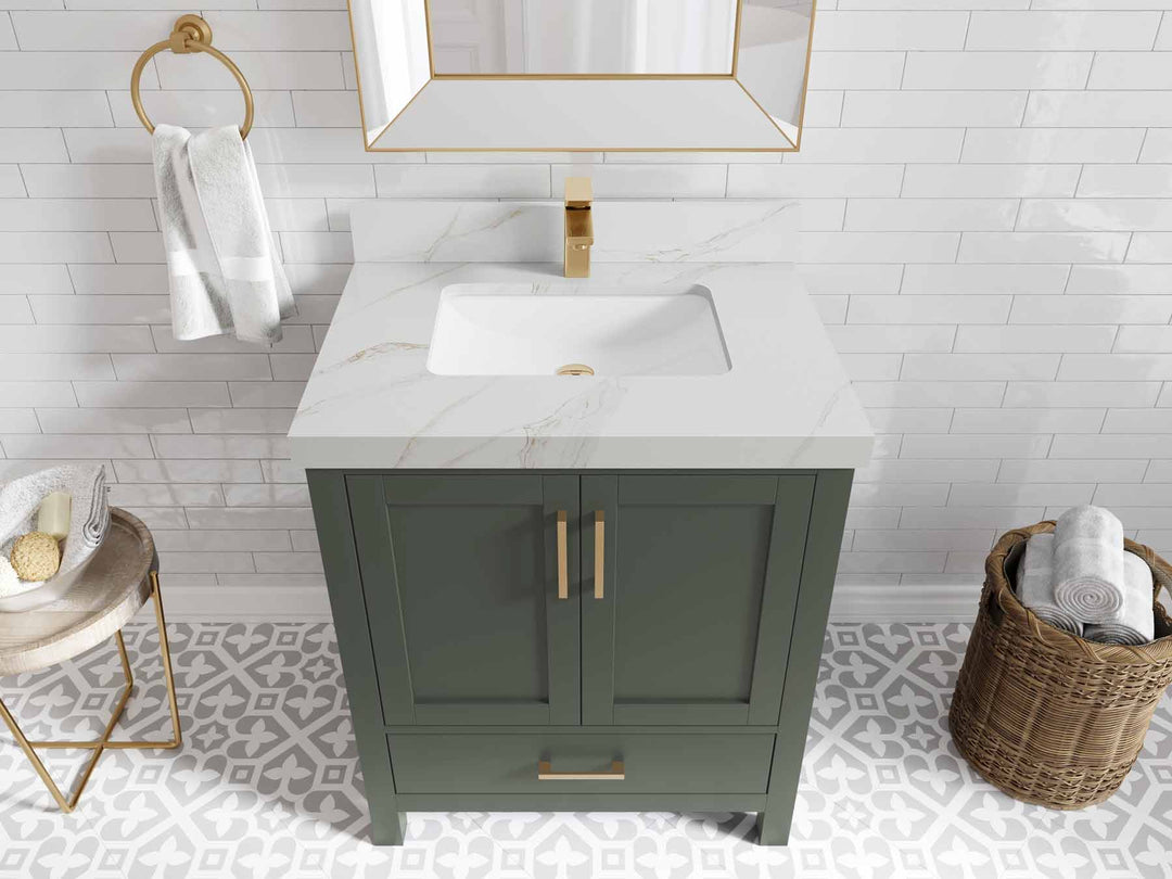 Malibu 30 in. W x 22 in. D Single Sink Bathroom Vanity | 
              
                Pewter Green
                
                  
             - MLB_PGN_FR_CAR_30 - photo №21