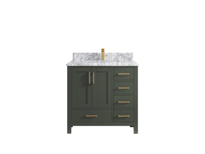 Malibu 36 in. W x 22 in. D Bathroom Vanity Center Sink - Willow Bath and Vanity