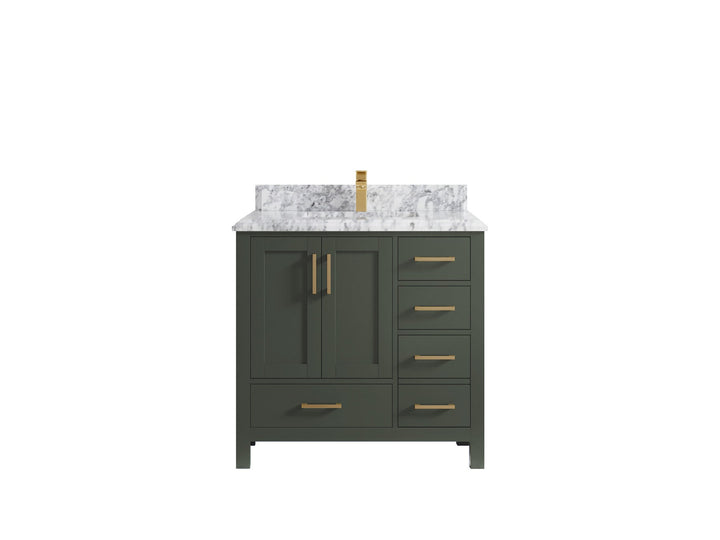 Malibu 36 in. W x 22 in. D Bathroom Vanity Center Sink - photo 28