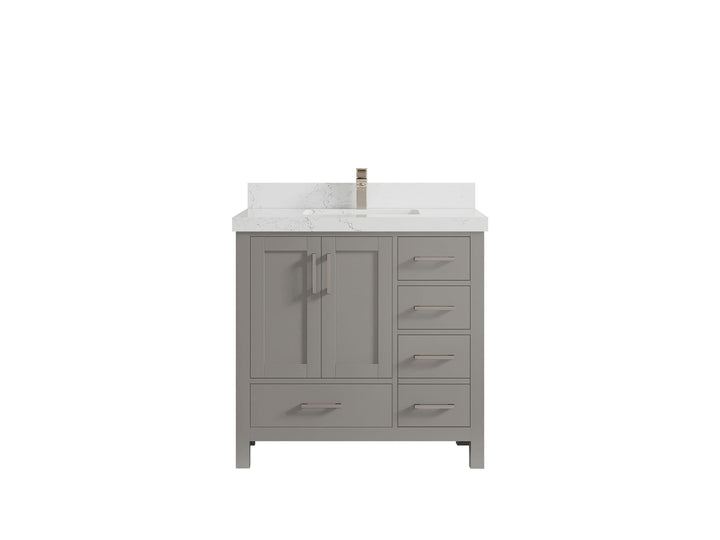 Malibu 36 in. W x 22 in. D Bathroom Vanity Center Sink - photo 31
