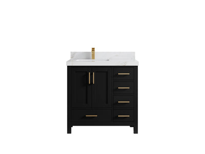 Malibu 36 in. W x 22 in. D Bathroom Vanity Center Sink - Willow Bath and Vanity