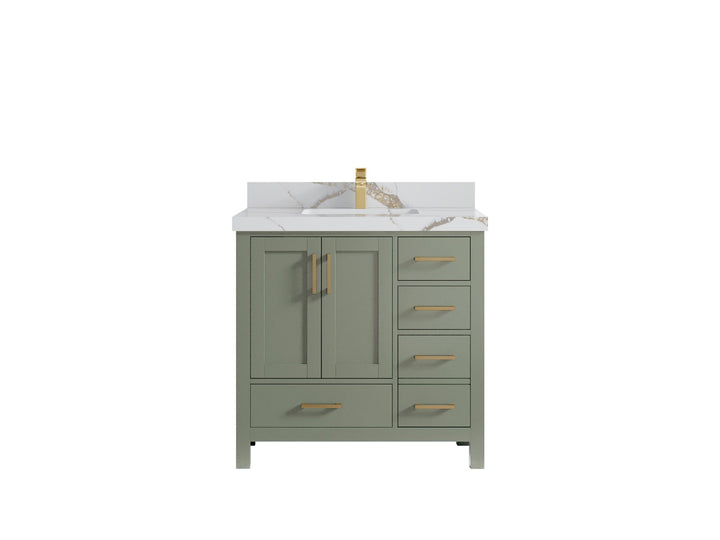 Malibu 36 in. W x 22 in. D Bathroom Vanity Center Sink - photo 14