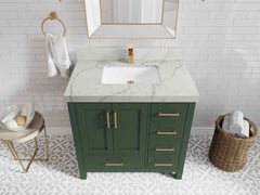 Malibu 36 in. W x 22 in. D Bathroom Vanity Center Sink - photo 42