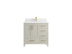 Malibu 36 in. W x 22 in. D Bathroom Vanity Center Sink - photo 27