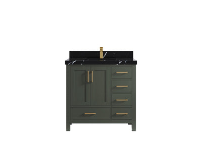 Malibu 36 in. W x 22 in. D Bathroom Vanity Center Sink - Willow Bath and Vanity