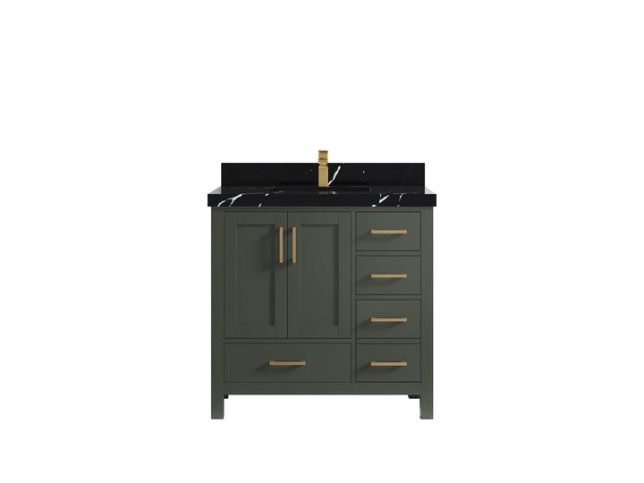 Malibu 36 in. W x 22 in. D Bathroom Vanity Center Sink - photo 16