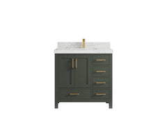 Malibu 36 in. W x 22 in. D Bathroom Vanity Center Sink - photo 22