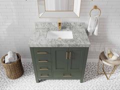 Malibu 36 in. W x 22 in. D with Center Sink Bathroom Vanity - photo 23