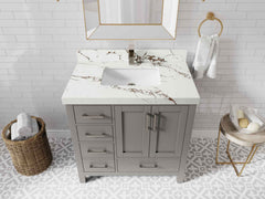 Malibu 36 in. W x 22 in. D with Center Sink Bathroom Vanity - photo 36