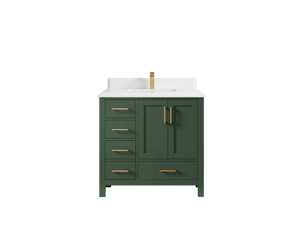 Malibu 36 in. W x 22 in. D Bathroom Vanity Center Sink 2 - Willow Bath and Vanity