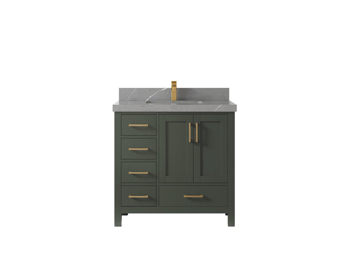 Malibu 36 in. W x 22 in. D Bathroom Vanity Center Sink 2 - photo 40