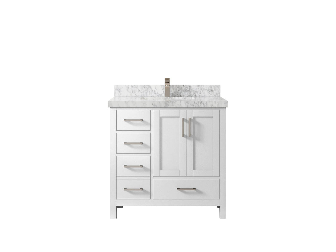 Malibu 36 in. W x 22 in. D Bathroom Vanity Center Sink 2 - Willow Bath and Vanity