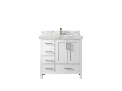 Malibu 36 in. W x 22 in. D Bathroom Vanity Center Sink 2 - Willow Bath and Vanity