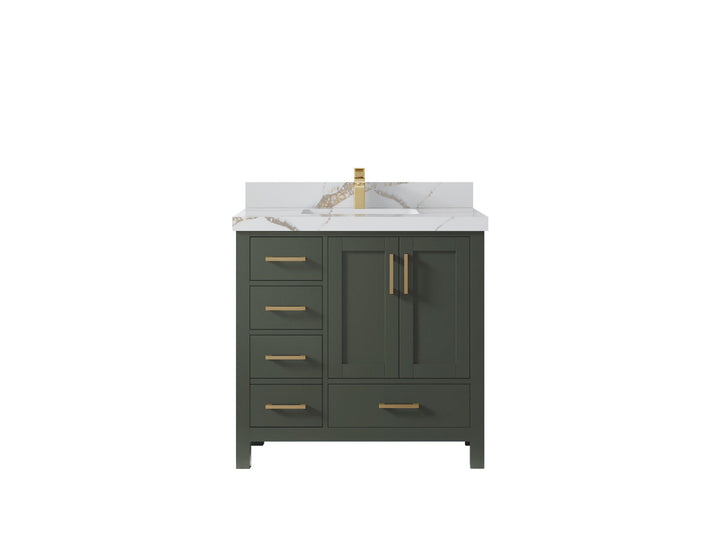 Malibu 36 in. W x 22 in. D Bathroom Vanity Center Sink 2 - photo 14