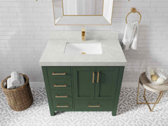 Malibu 36 in. W x 22 in. D with Center Sink Bathroom Vanity - photo 32