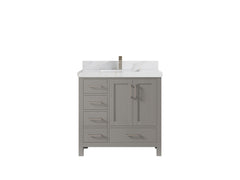 Malibu 36 in. W x 22 in. D with Center Sink Bathroom Vanity - photo 23
