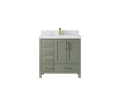 Malibu 36 in. W x 22 in. D with Center Sink Bathroom Vanity - photo 21