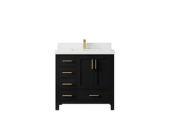 Malibu 36 in. W x 22 in. D with Center Sink Bathroom Vanity - photo 43