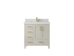 Malibu 36 in. W x 22 in. D with Center Sink Bathroom Vanity - photo 13