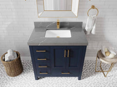 Malibu 36 in. W x 22 in. D with Center Sink Bathroom Vanity - photo 34