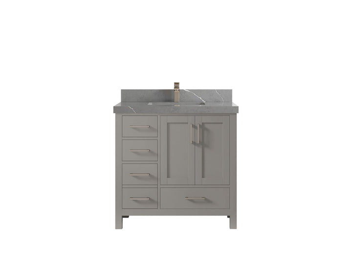 Malibu 36 in. W x 22 in. D Bathroom Vanity Center Sink 2 - photo 35