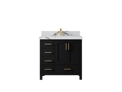 Malibu 36 in. W x 22 in. D Bathroom Vanity Center Sink 2 - Willow Bath and Vanity