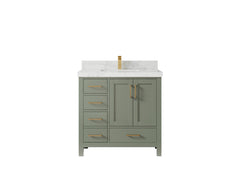 Malibu 36 in. W x 22 in. D with Center Sink Bathroom Vanity - photo 18