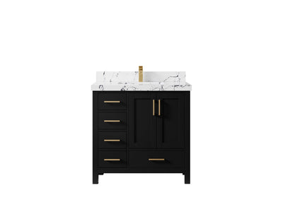 Malibu 36 in. W x 22 in. D Bathroom Vanity Center Sink 2 - Willow Bath and Vanity