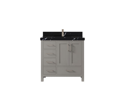 Malibu 36 in. W x 22 in. D Bathroom Vanity Center Sink 2 - Willow Bath and Vanity