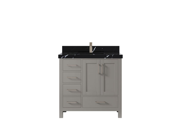 Malibu 36 in. W x 22 in. D Bathroom Vanity Center Sink 2 - photo 9