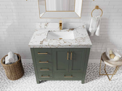 Malibu 36 in. W x 22 in. D with Center Sink Bathroom Vanity - photo 43