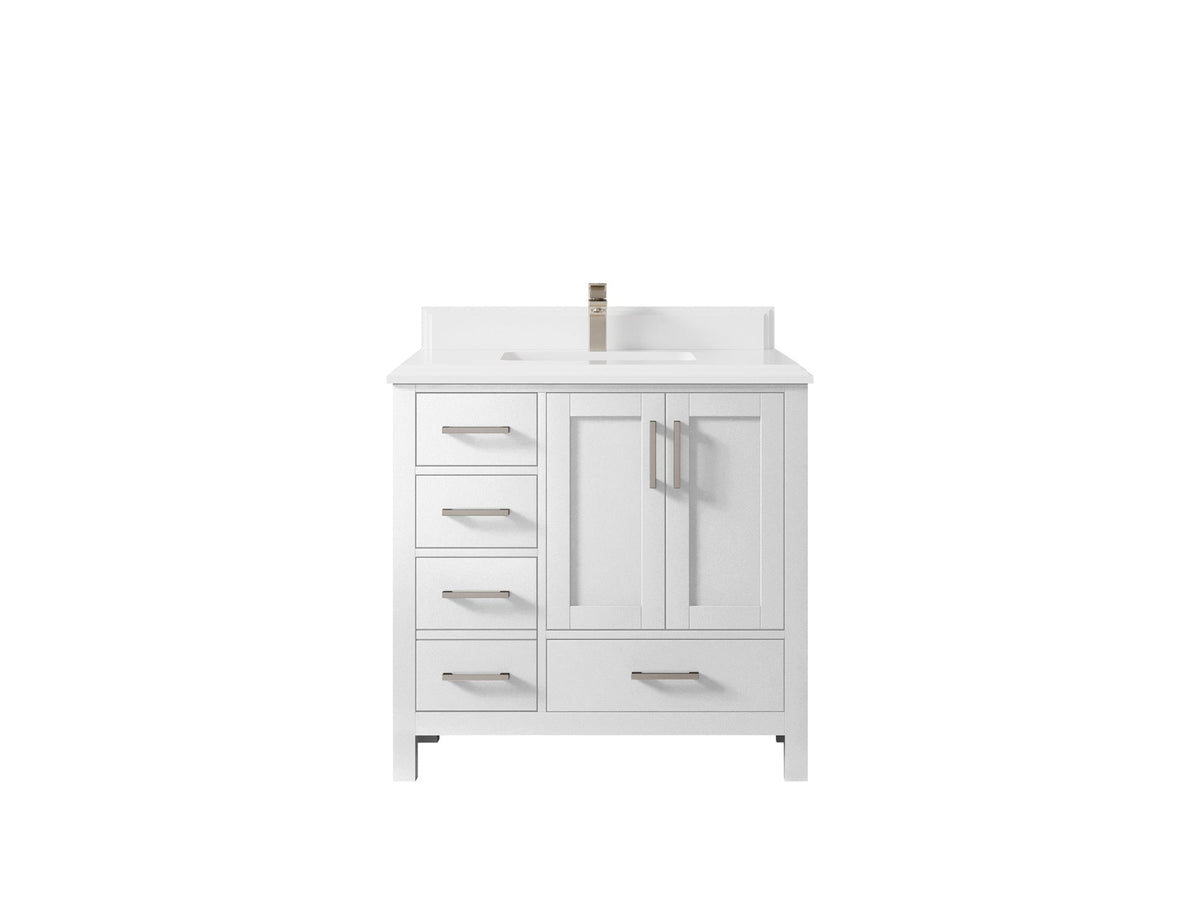 Malibu 36 in. W x 22 in. D Bathroom Vanity Center Sink 2 - Willow Bath and Vanity