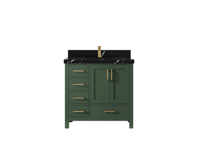 Malibu 36 in. W x 22 in. D Bathroom Vanity Center Sink 2 - Willow Bath and Vanity