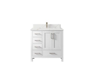 Malibu 36 in. W x 22 in. D Bathroom Vanity Center Sink 2 - Willow Bath and Vanity