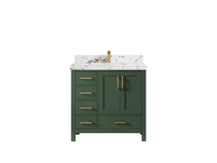 Malibu 36 in. W x 22 in. D with Center Sink Bathroom Vanity - photo 37