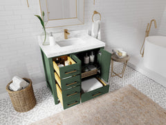 Malibu 36 in. W x 22 in. D with Center Sink Bathroom Vanity - photo 3