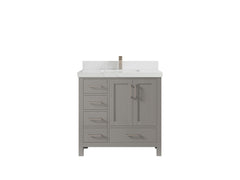 Malibu 36 in. W x 22 in. D with Center Sink Bathroom Vanity - photo 31
