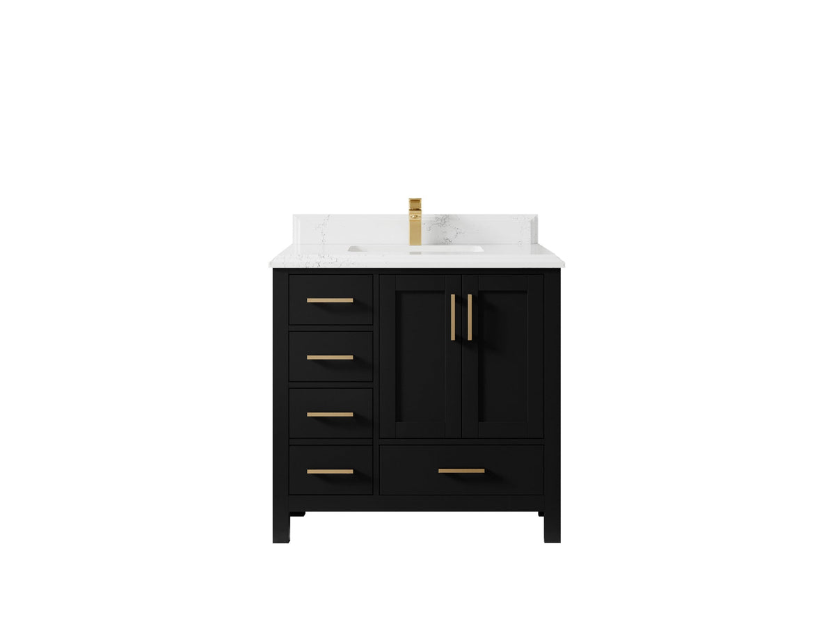 Malibu 36 in. W x 22 in. D Bathroom Vanity Center Sink 2 - Willow Bath and Vanity