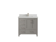 Malibu 36 in. W x 22 in. D with Center Sink Bathroom Vanity - photo 13