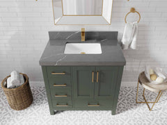 Malibu 36 in. W x 22 in. D with Center Sink Bathroom Vanity - photo 39