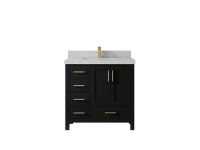 Malibu 36 in. W x 22 in. D Bathroom Vanity Center Sink 2 - Willow Bath and Vanity