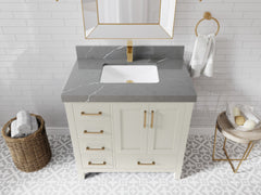 Malibu 36 in. W x 22 in. D with Center Sink Bathroom Vanity - photo 32