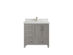 Malibu 36 in. W x 22 in. D with Center Sink Bathroom Vanity - photo 19
