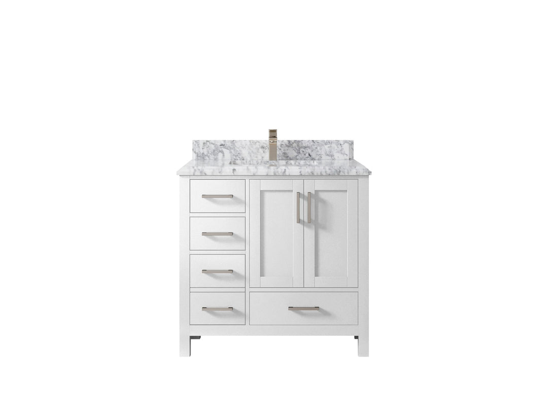 Malibu 36 in. W x 22 in. D Bathroom Vanity Center Sink 2 - Willow Bath and Vanity
