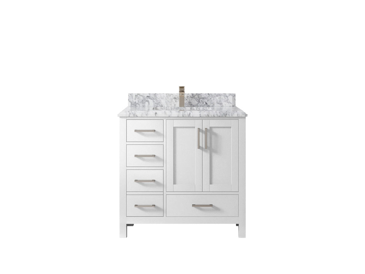 Malibu 36 in. W x 22 in. D Bathroom Vanity Center Sink 2 - Willow Bath and Vanity