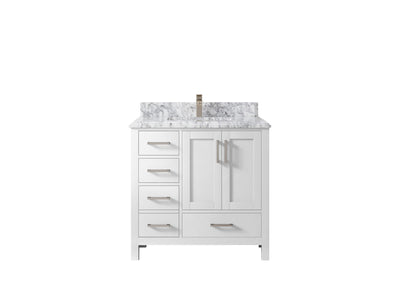 Malibu 36 in. W x 22 in. D Bathroom Vanity Center Sink 2 - Willow Bath and Vanity